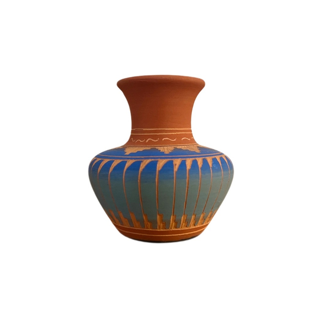 Hand Painted  And Signed 3 in Navajo Native American Southwestern Pottery Jar